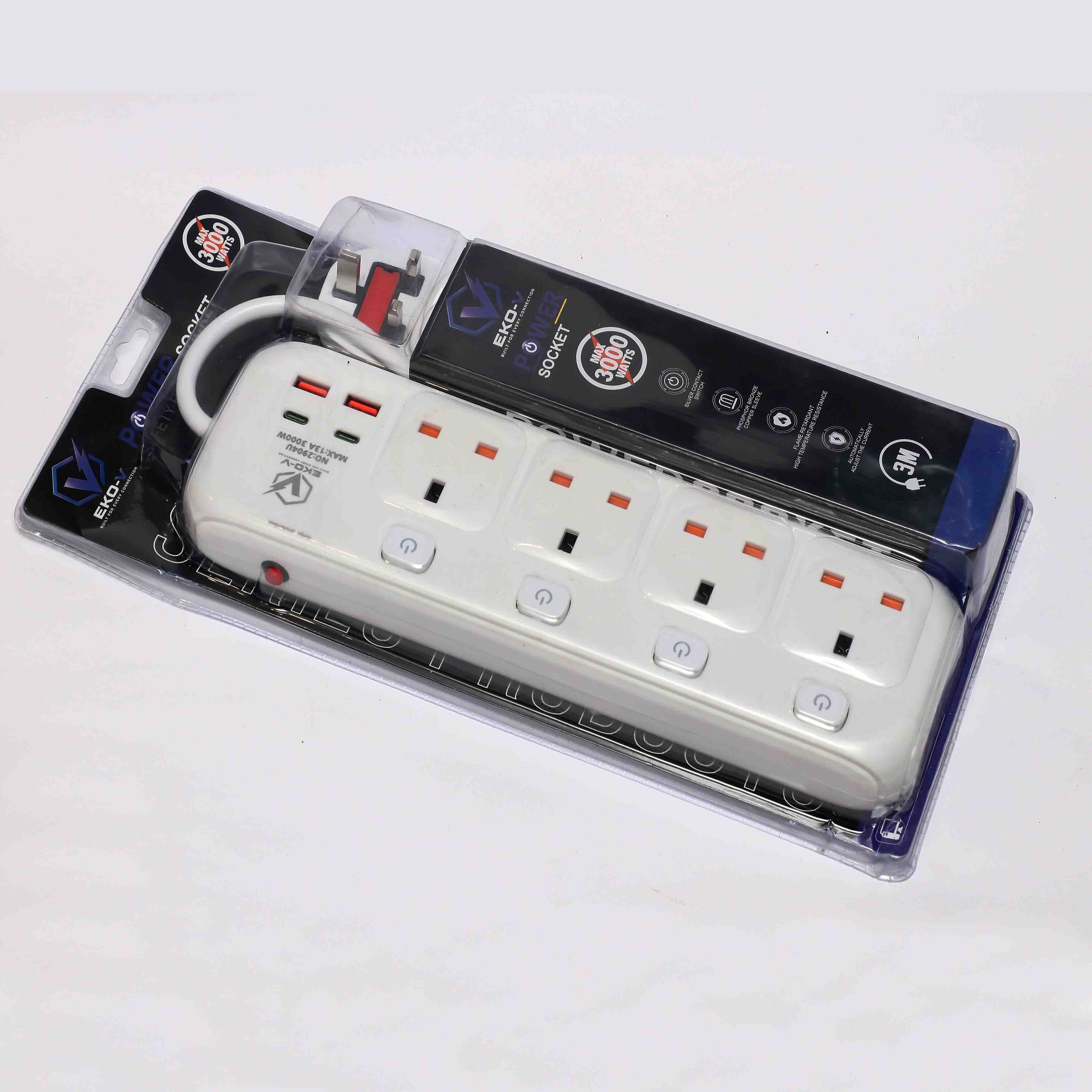 Power socket rated at 300 watts.