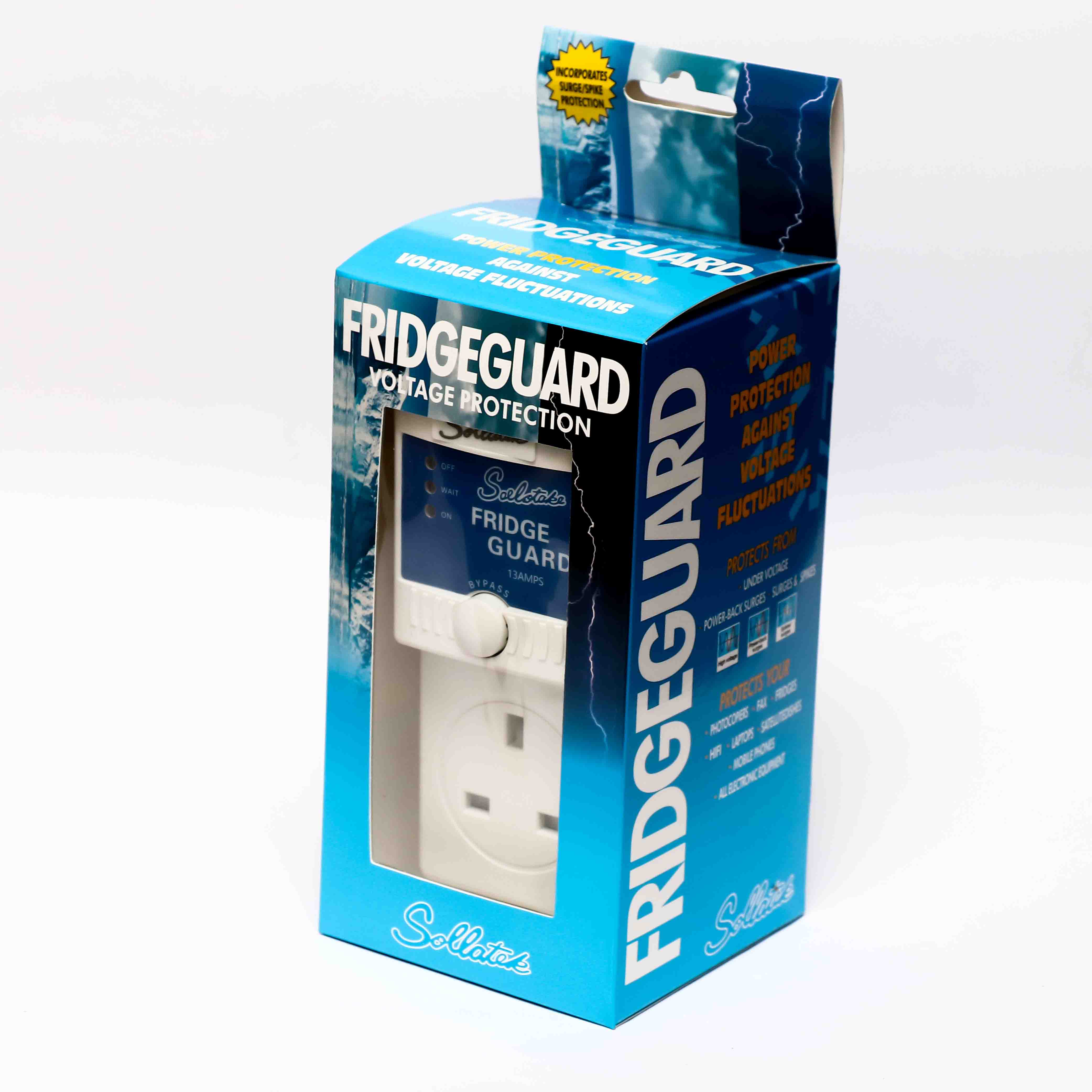 Voltage protector that shields fridges from power surges.