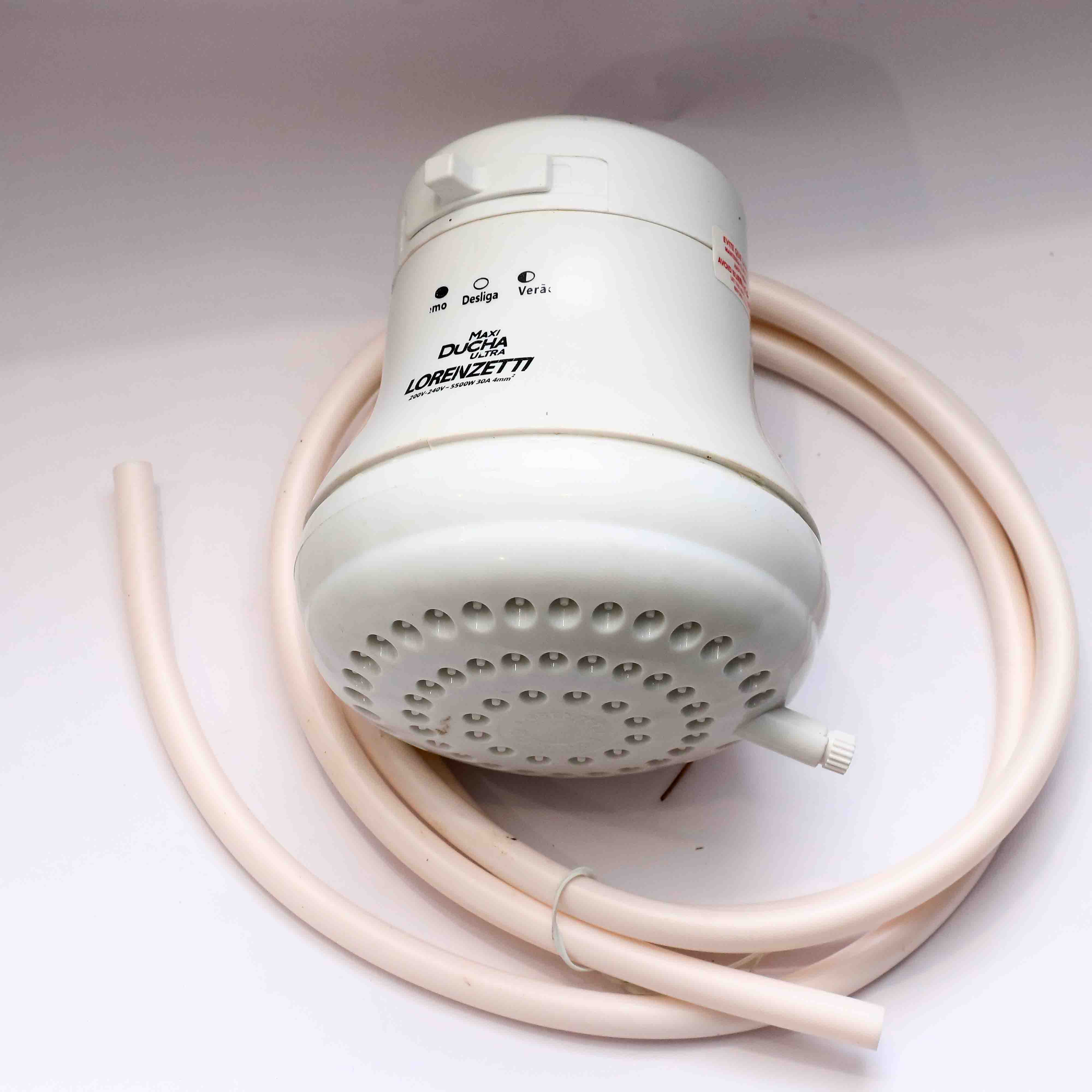 Electric instant shower head for hot water on demand.